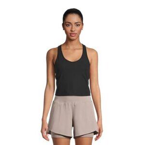 Avia Activewear Women's V-Neck Rib Bra, Black, Large - NWT